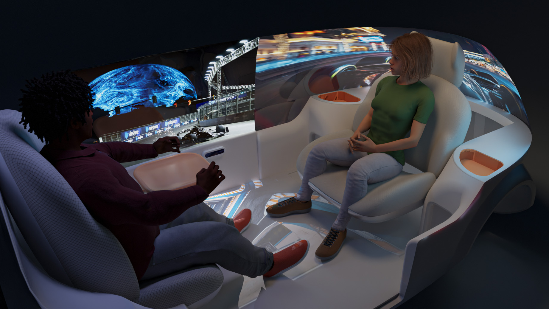 Immersive entertainment cabin